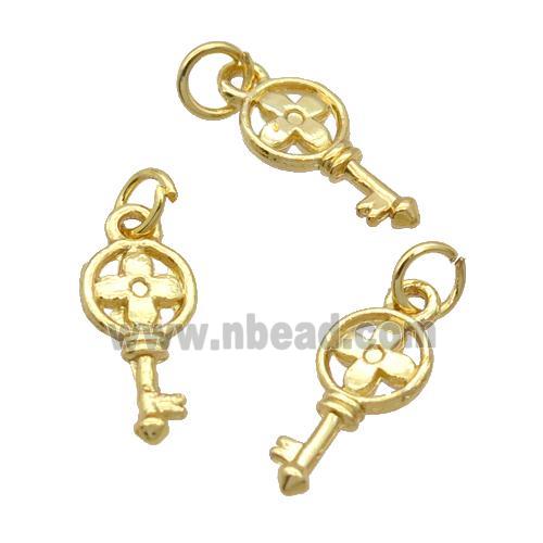 Alloy Key Pendant 18K Gold Plated