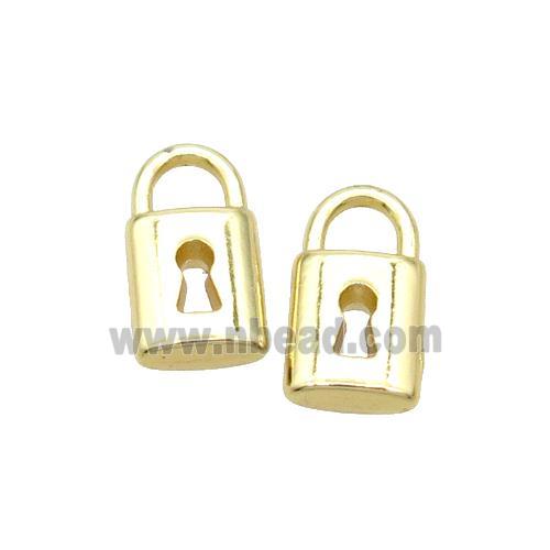 Alloy Lock Charm Pendant 18K Gold Plated