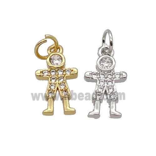 Copper Kids Pendant Pave Zircon Mixed