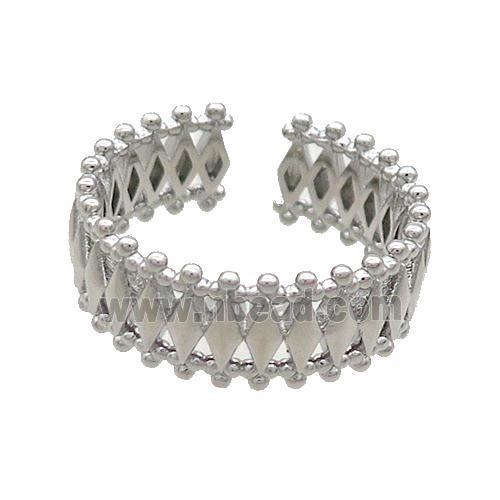 Copper Ring Platinum Plated