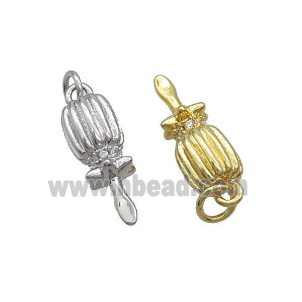 Copper Screwdriver Charms Pendant Pave Zircon Mixed