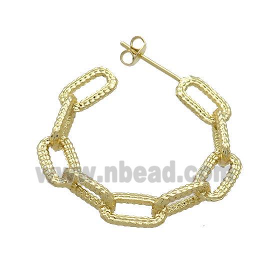 Copper Stud Earrings Gold Plated