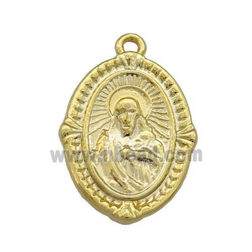 Copper Buddha Pendant Gold Plated