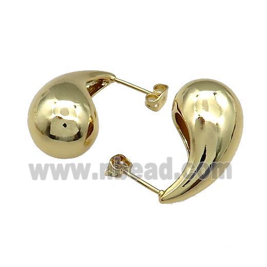 Copper Stud Earrings Gold Plated