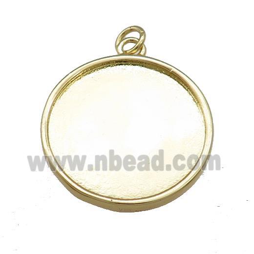 Copper Jesus Pendant Religious Medal Charms BlueGray Painted Circle Gold Plated