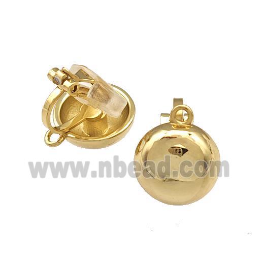 Copper Clip Earrings Gold Plated