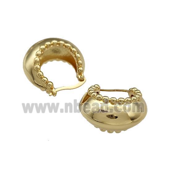 Copper Latchback Earrings Gold Plated