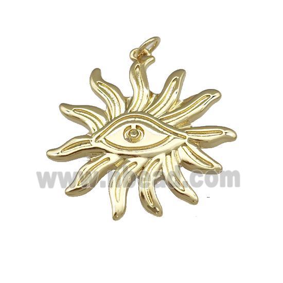 Evil Eye Charms Copper Pendant Gold Plated