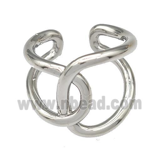 Copper Rings Platinum Plated