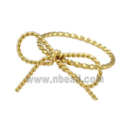 Copper Rrings Bow Gold Plated