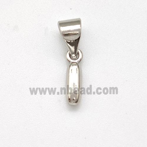 Copper Letter-I Pendant Platinum Plated