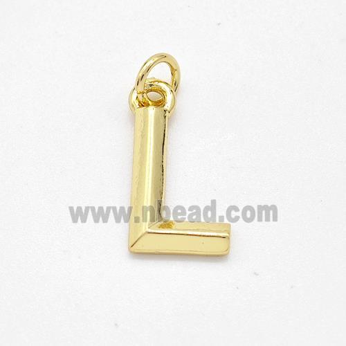 Copper Letter-L Pendant Gold Plated