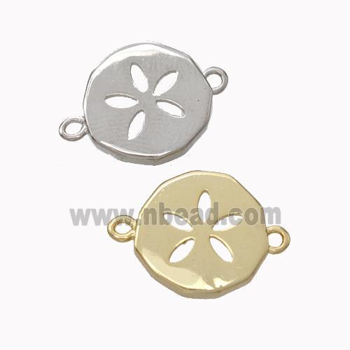 Copper Flower Connector Circle Mixed