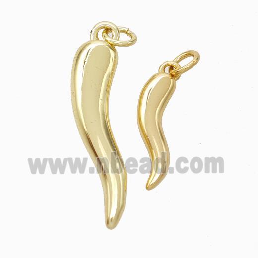 Copper Chili Pendant Gold Plated