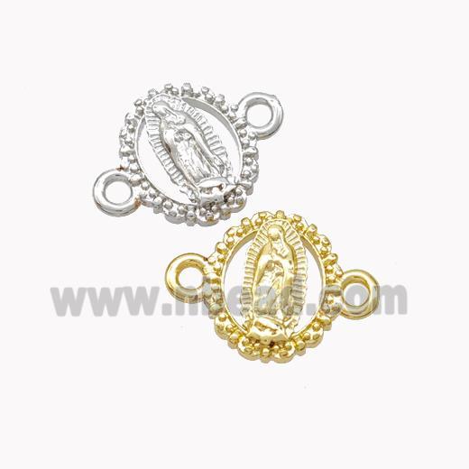 Virgin Mary Charms Copper Connector Mixed