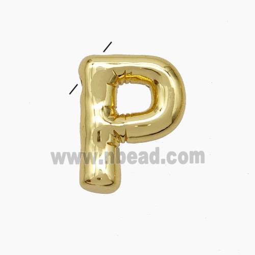 Copper Letter-P Pendant Gold Plated