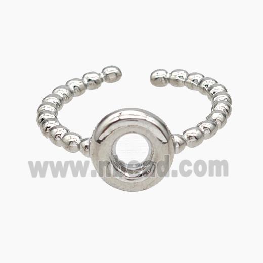 Copper Letter-O Rings Platinum Plated