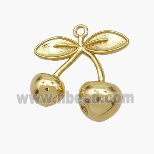 Copper Cherry Pendant Gold Plated
