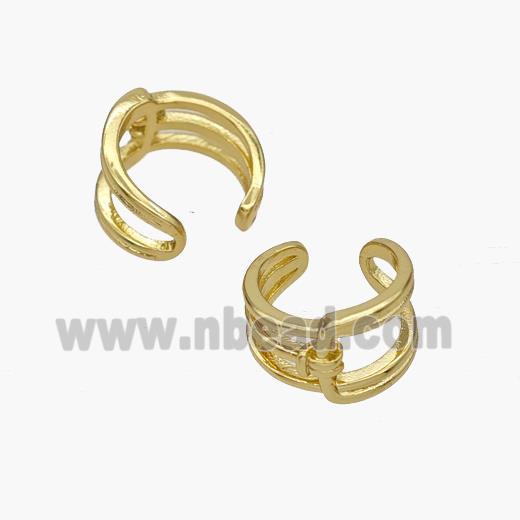Copper Clip Earrings Gold Plated