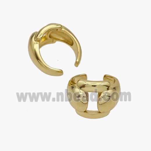 Copper Clip Earrings Gold Plated