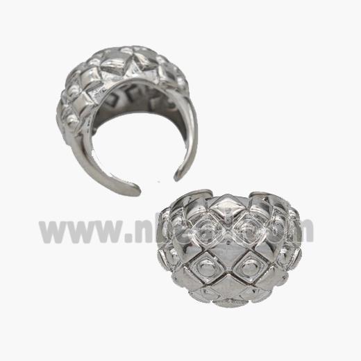 Copper Clip Earrings Platinum Plated