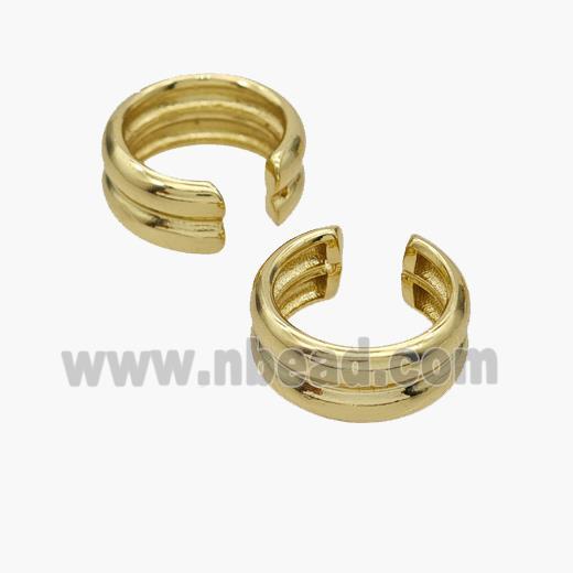 Copper Clip Earrings Gold Plated