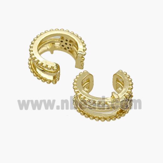 Copper Clip Earrings Gold Plated