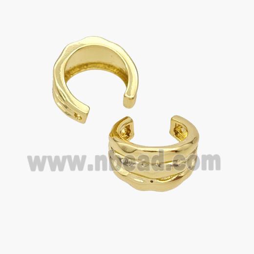 Copper Clip Earrings Gold Plated