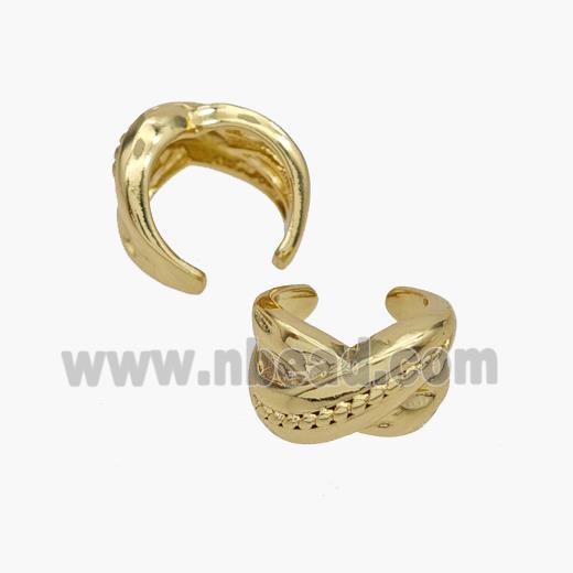 Copper Clip Earrings Gold Plated
