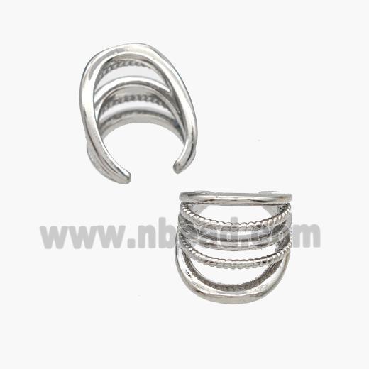 Copper Clip Earrings Platinum Plated