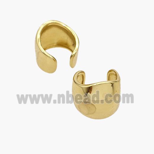 Copper Clip Earrings Gold Plated