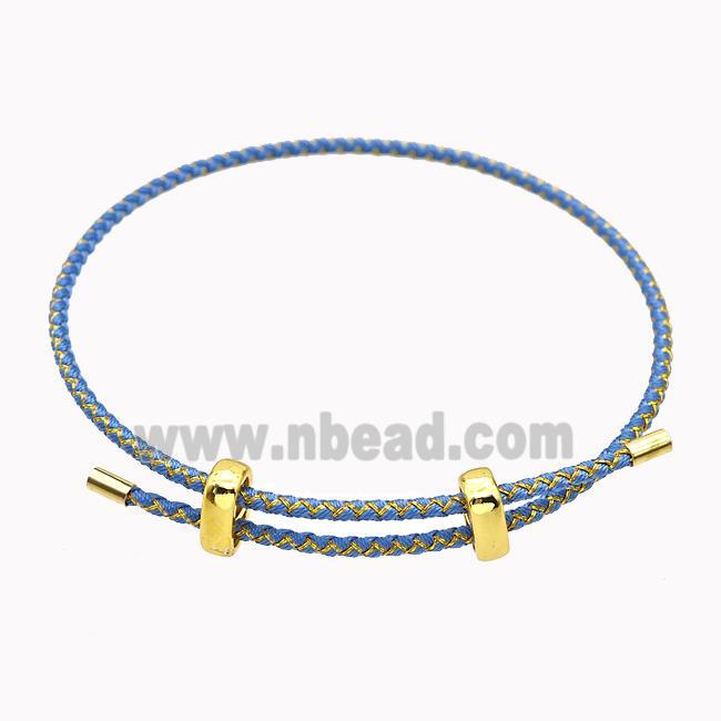Blue Nylon Cord Bradelet Adjustable