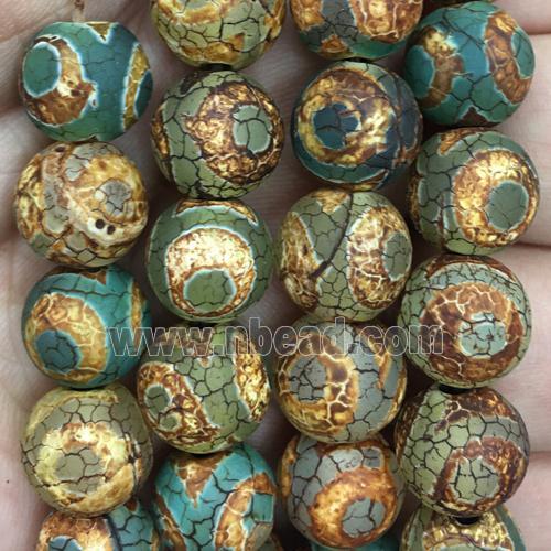 round Tibetan Agate Beads, eye