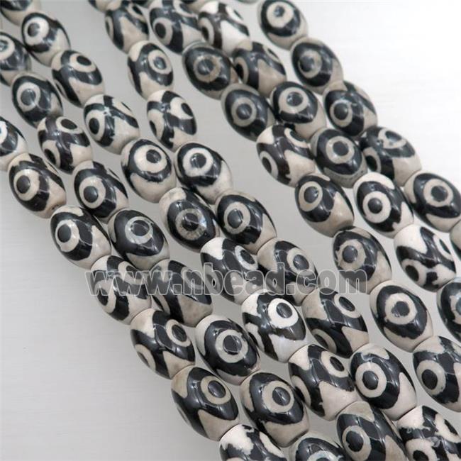 Tibetan Agate barrel beads