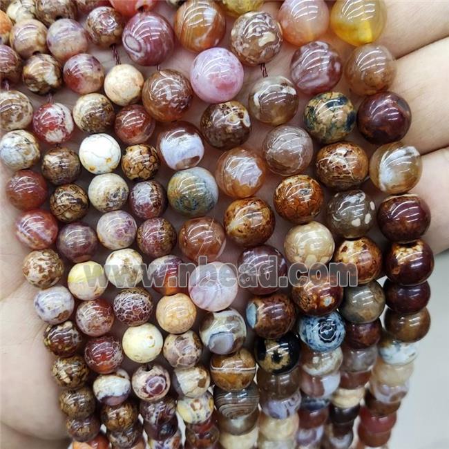 Ancient Cellar Agate Beads Smooth Round