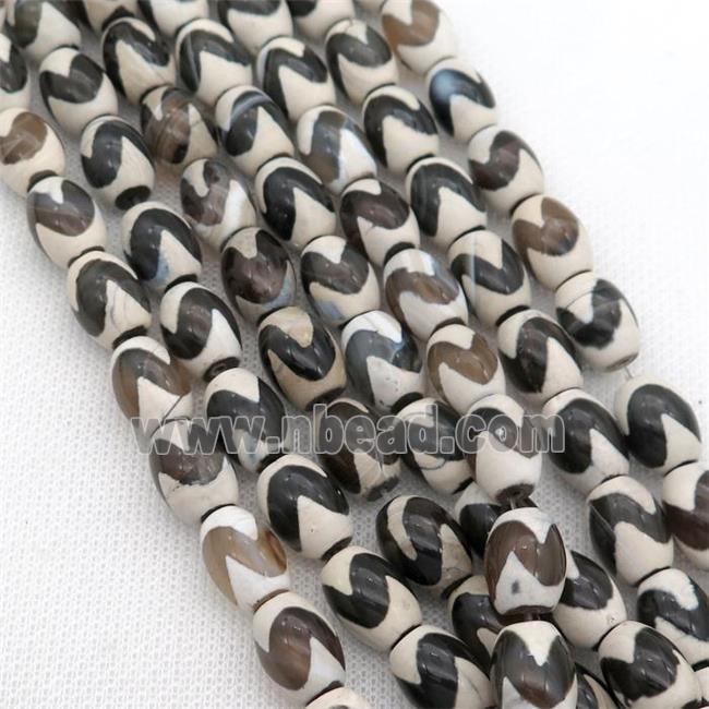 tibetan agate barrel beads