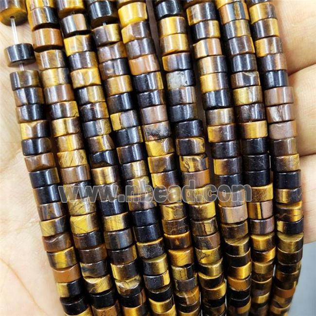 Natural Tiger Eye Stone Heishi Spacer Beads