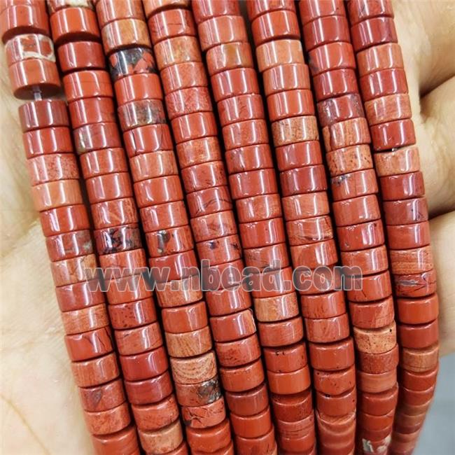 Natural Red Jasper Heishi Beads