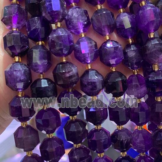 darkpurple Amethyst Beads, faceted bullet