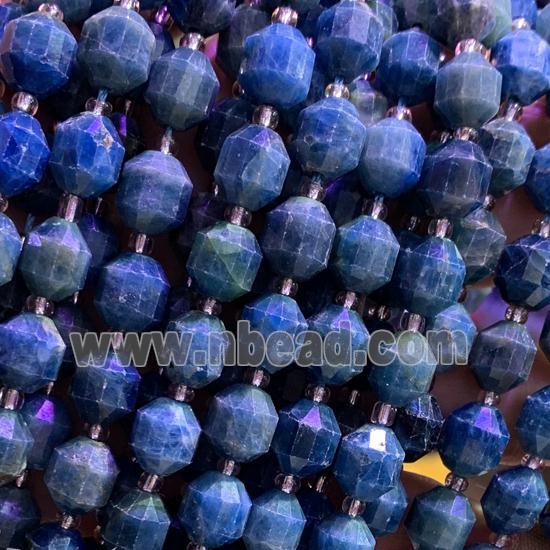 blue Apatite bullet beads, faceted