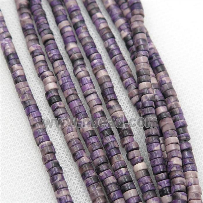 purple Rainforest jasper heishi beads