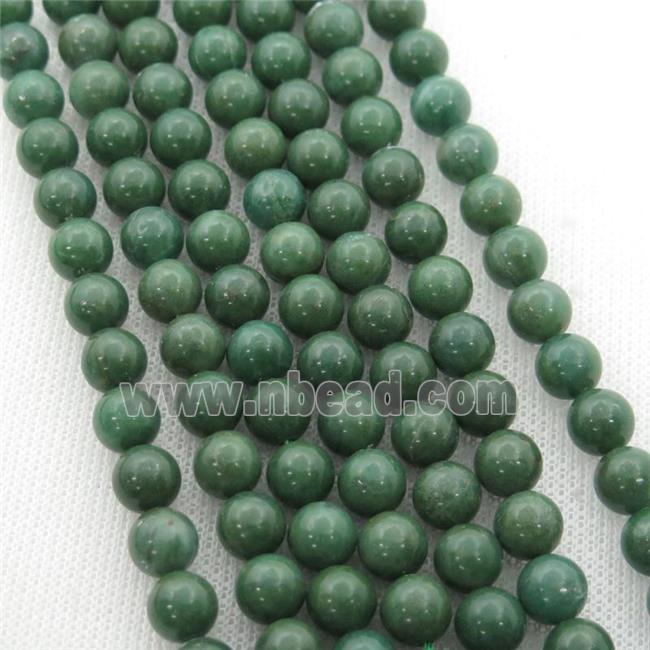green African Chrysoprase Beads, round
