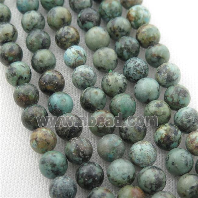 green African Turquoise Beads, round