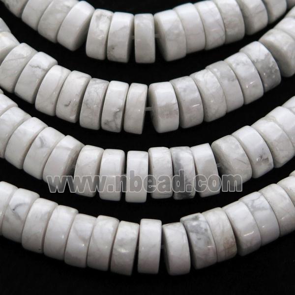 white howlite turquoise heishi beads