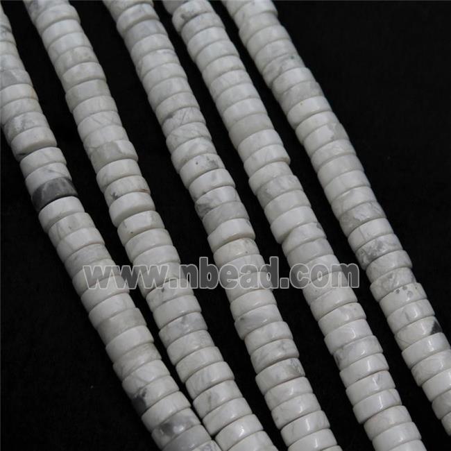 white howlite turquoise heishi beads