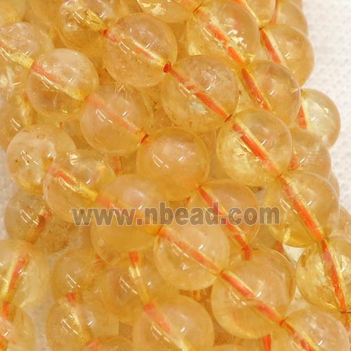 round Citrine Beads
