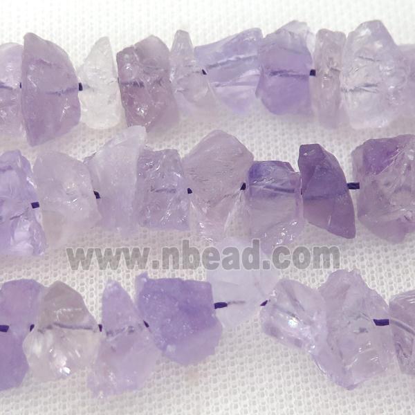 lt.purple Amethyst chip beads, freeform