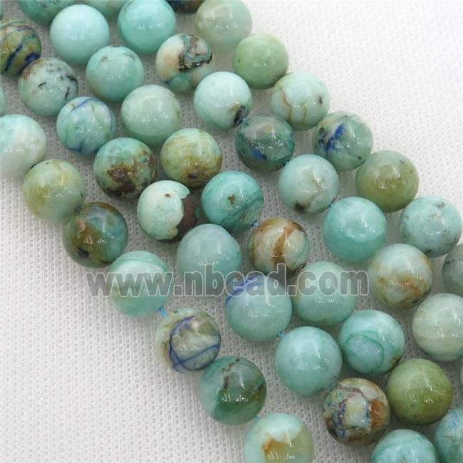 green Chrysocolla Beads, round