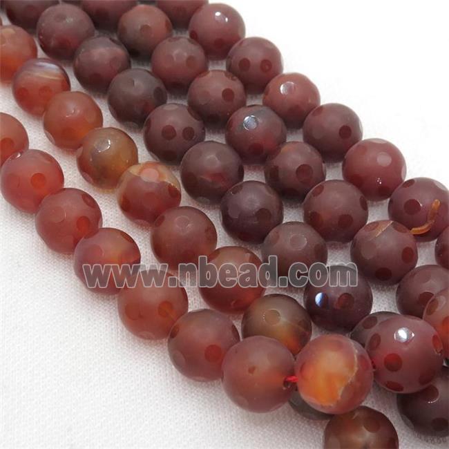 red Carnelian Agate Beads, round
