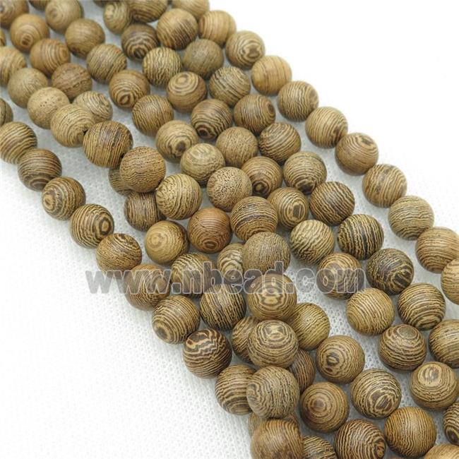 natural Wood Beads, khaki, round